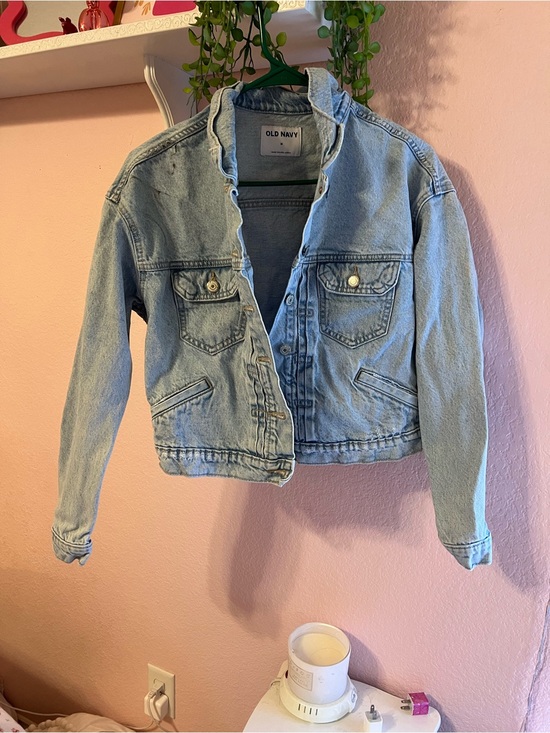Old Navy Jackets & Blazers - Old Navy Light Blue Cropped Denim Jacket
